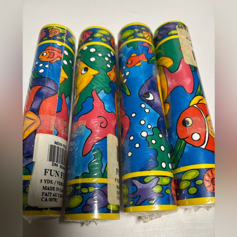 Fish Wallpaper Border Aquarium Wallpaper Border Set Of 4, 5 Yds Each 7” Tall